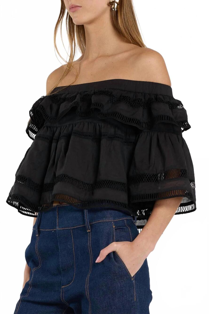 NEW CHRISTY LYNN angela top in black